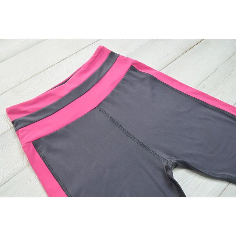 High-Waisted Yoga Tight-Fitting Color-Blocking Fitness Capable Running Sports Leggings