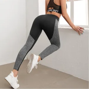 High-Waisted Yoga Tight-Fitting Sports Fitness Running Patchwork Sports Leggings