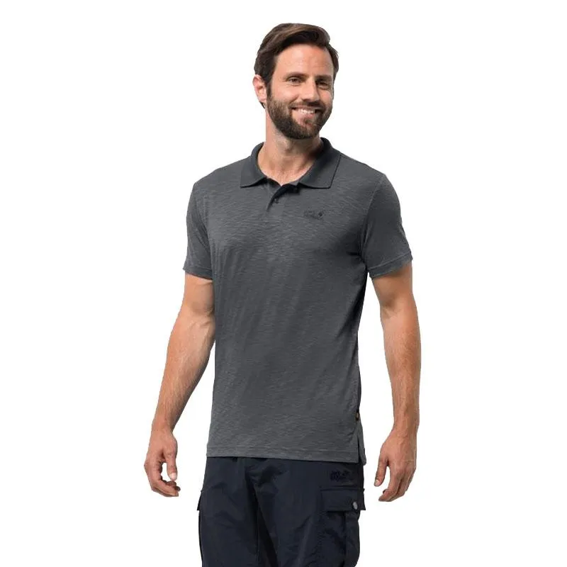 Jack Wolfskin Travel Polo Men's Shirt - Dark Iron