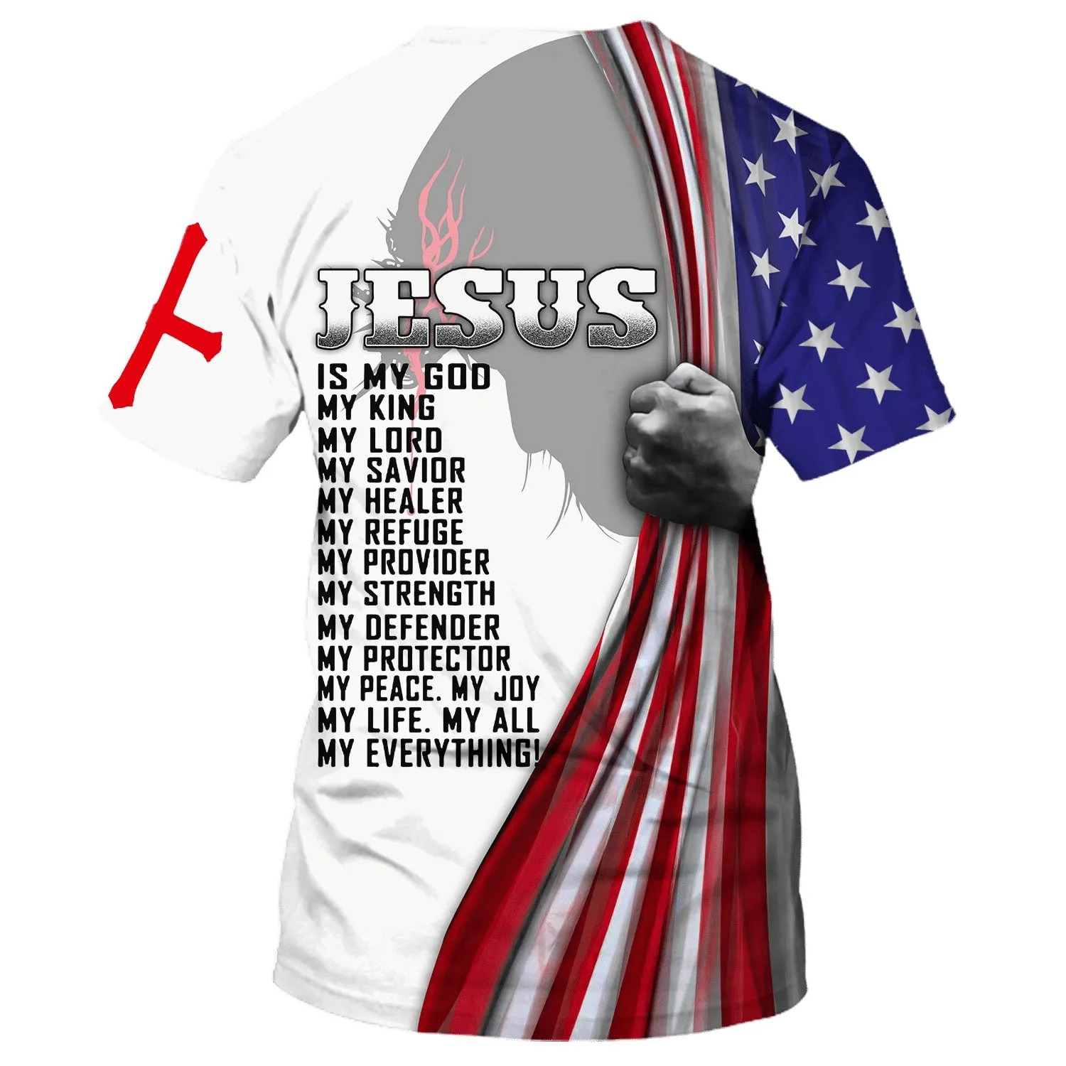 Jesus Is My God My King My Lord My Savior 3d Shirts - Christian T Shirts For Men And Women