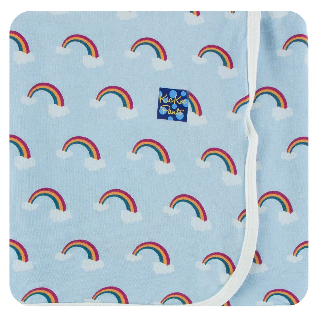 KicKee Pants Pond Rainbow Swaddling Blanket