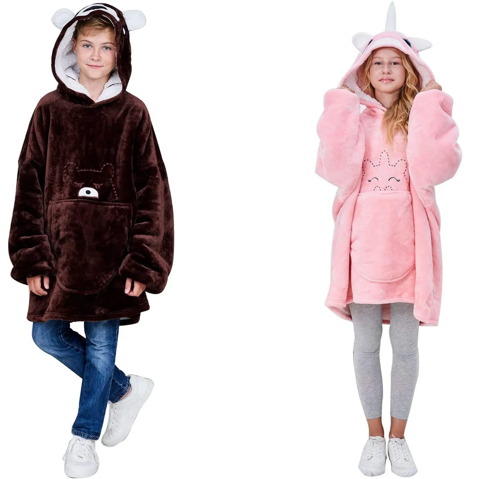 Kids Blanket Hoodie 2 Pack