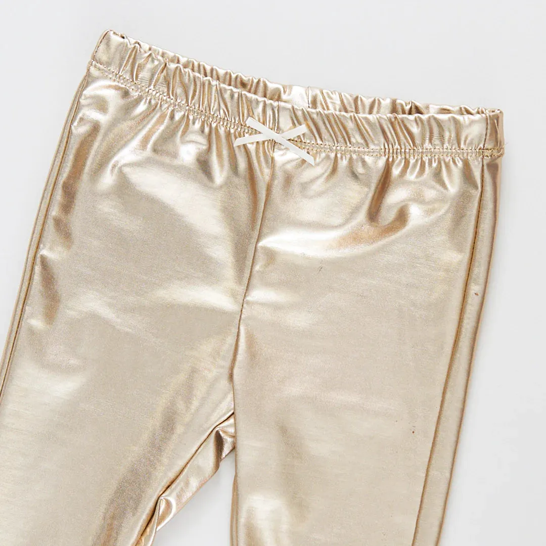 Lame Leggings (Light Gold)