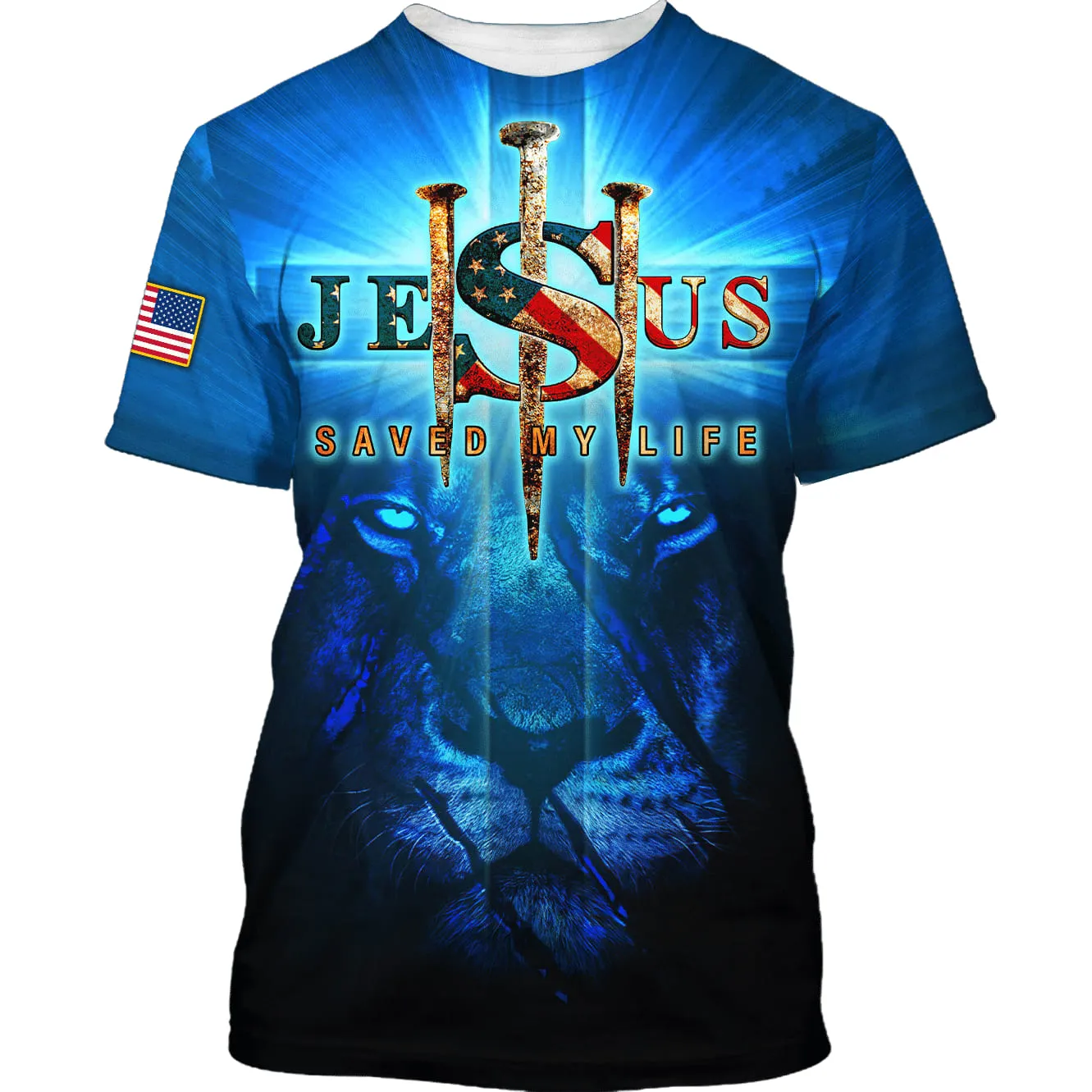 Lion Of Judah Jesus Saved My Life 3d Shirts - Christian T Shirts For Men And Women