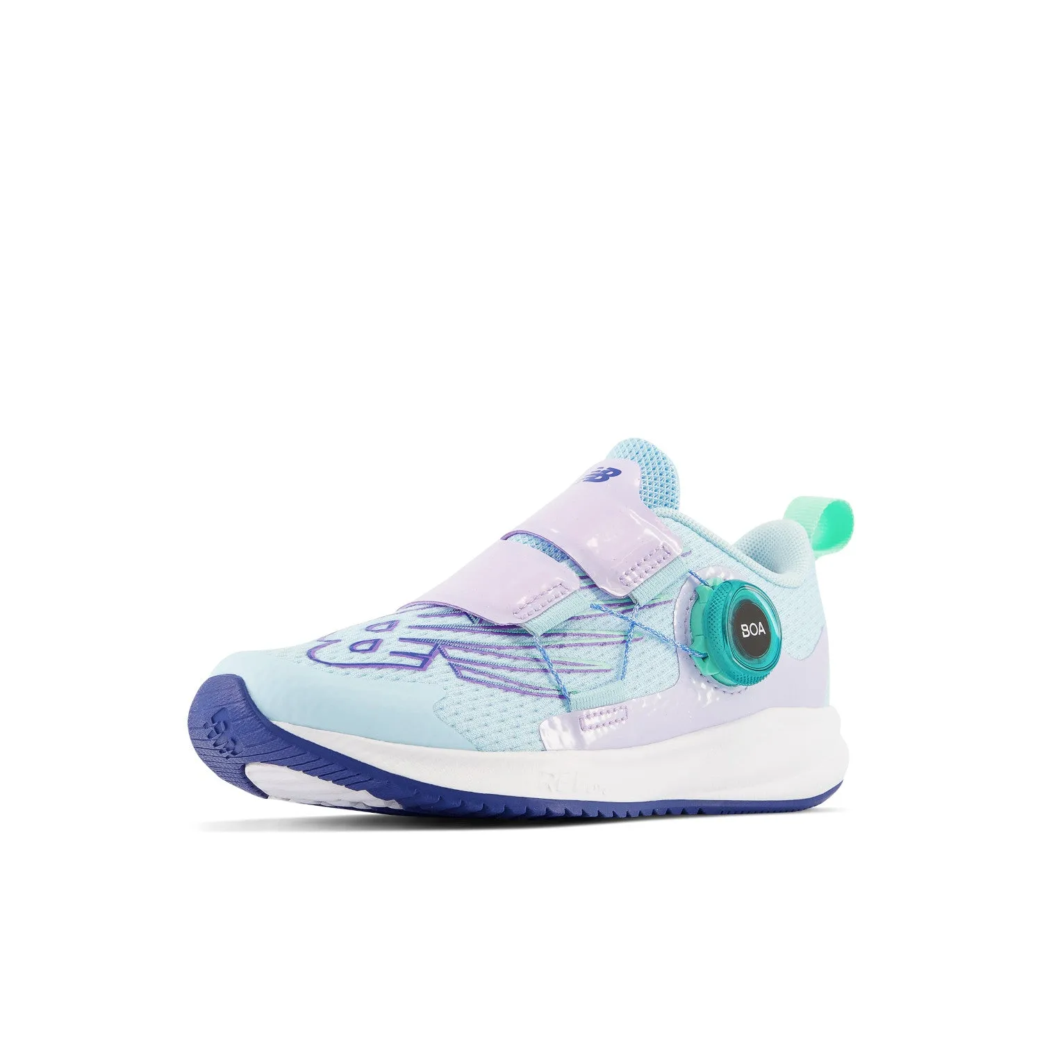 Little Kid's New Balance FuelCore Reveal v3 BOA Color: Blue with Cyber Lilac and Blue Groove (MEDIUM/WIDE WIDTH)