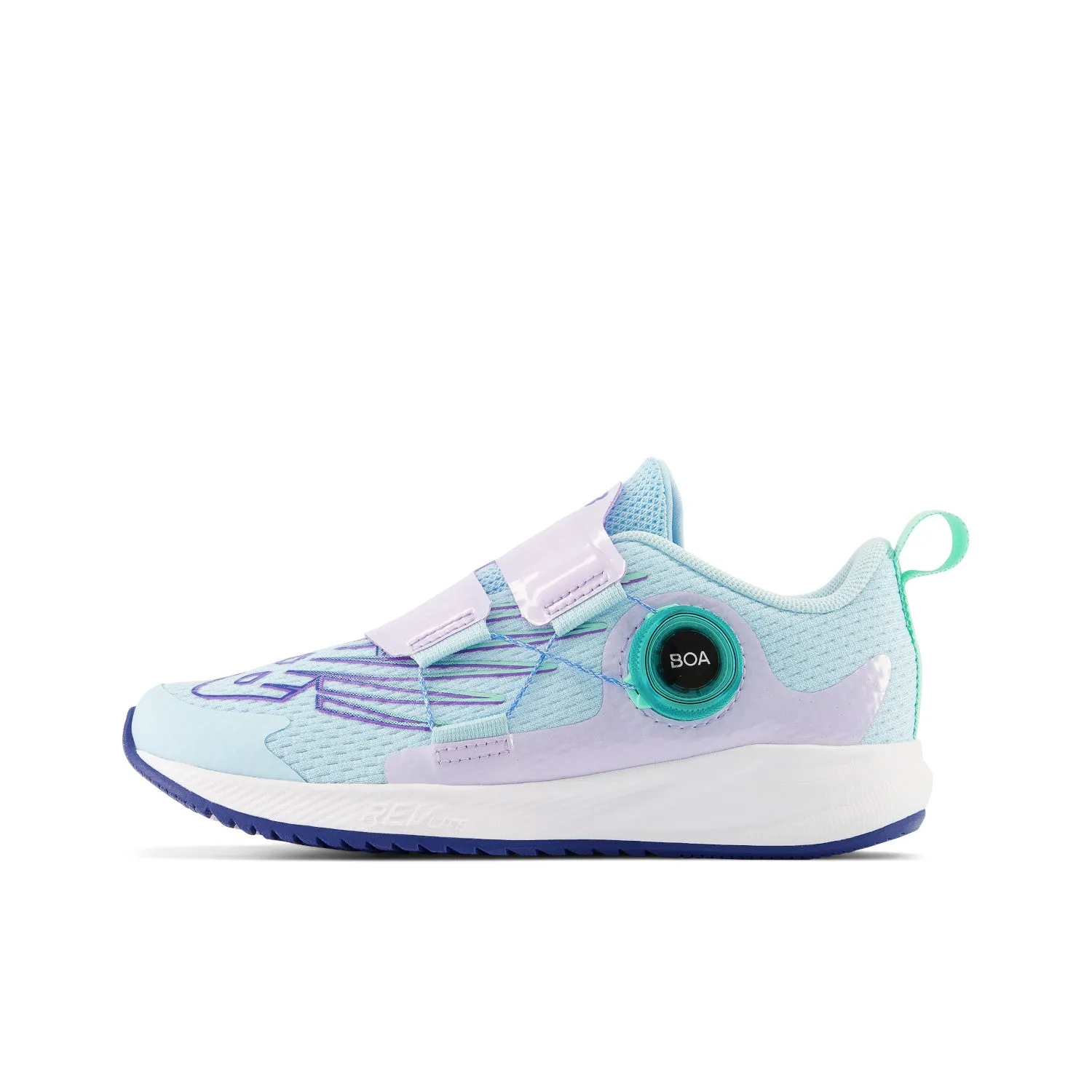 Little Kid's New Balance FuelCore Reveal v3 BOA Color: Blue with Cyber Lilac and Blue Groove (MEDIUM/WIDE WIDTH)