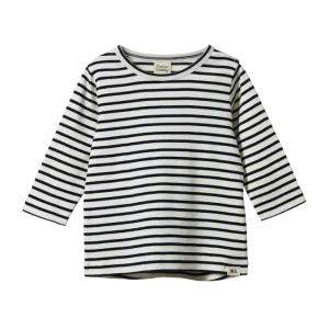 Long Sleeve River Tee - Navy Sailor Stripe