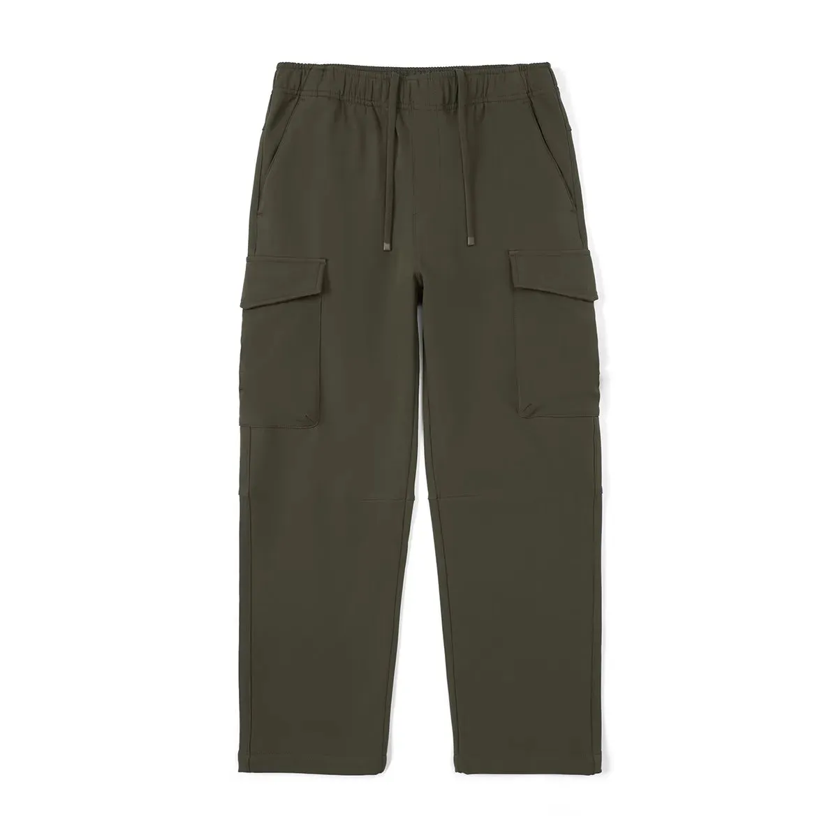 Loose Tapered Warm Fleece Linner Cargo Pants Men Ankle-length Trousers