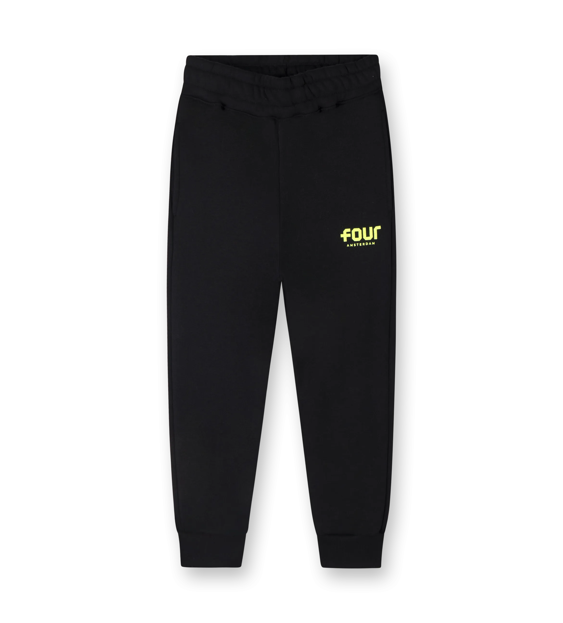 Neon Yellow Logo Sweatpants Black