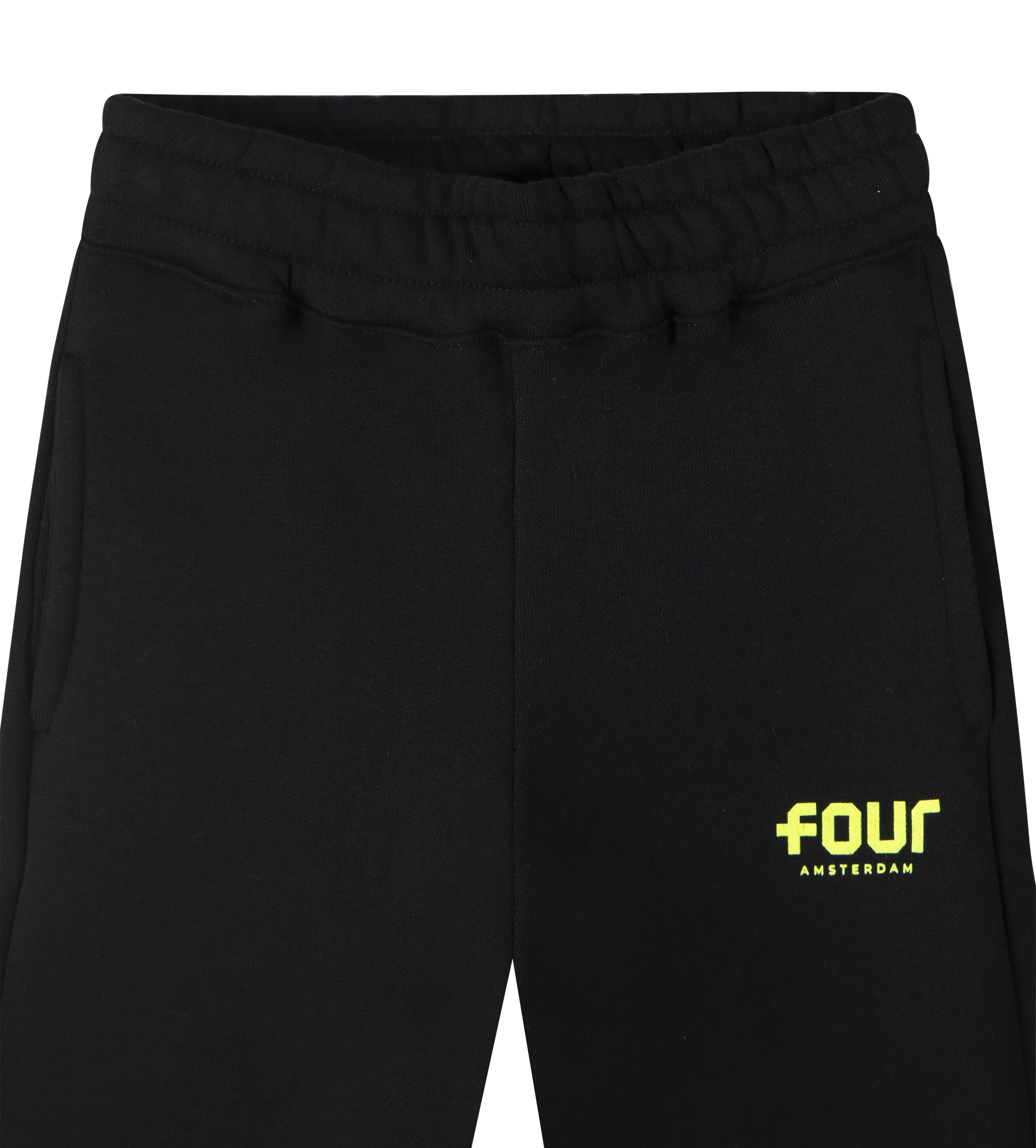 Neon Yellow Logo Sweatpants Black