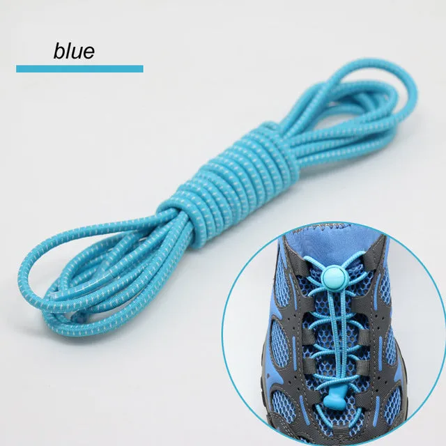 No Tie Elastic Shoelace Locking Shoe Laces Shoestrings Running Triathlon Sports Laces Hiking Shoelaces Children Elastic Shoelace