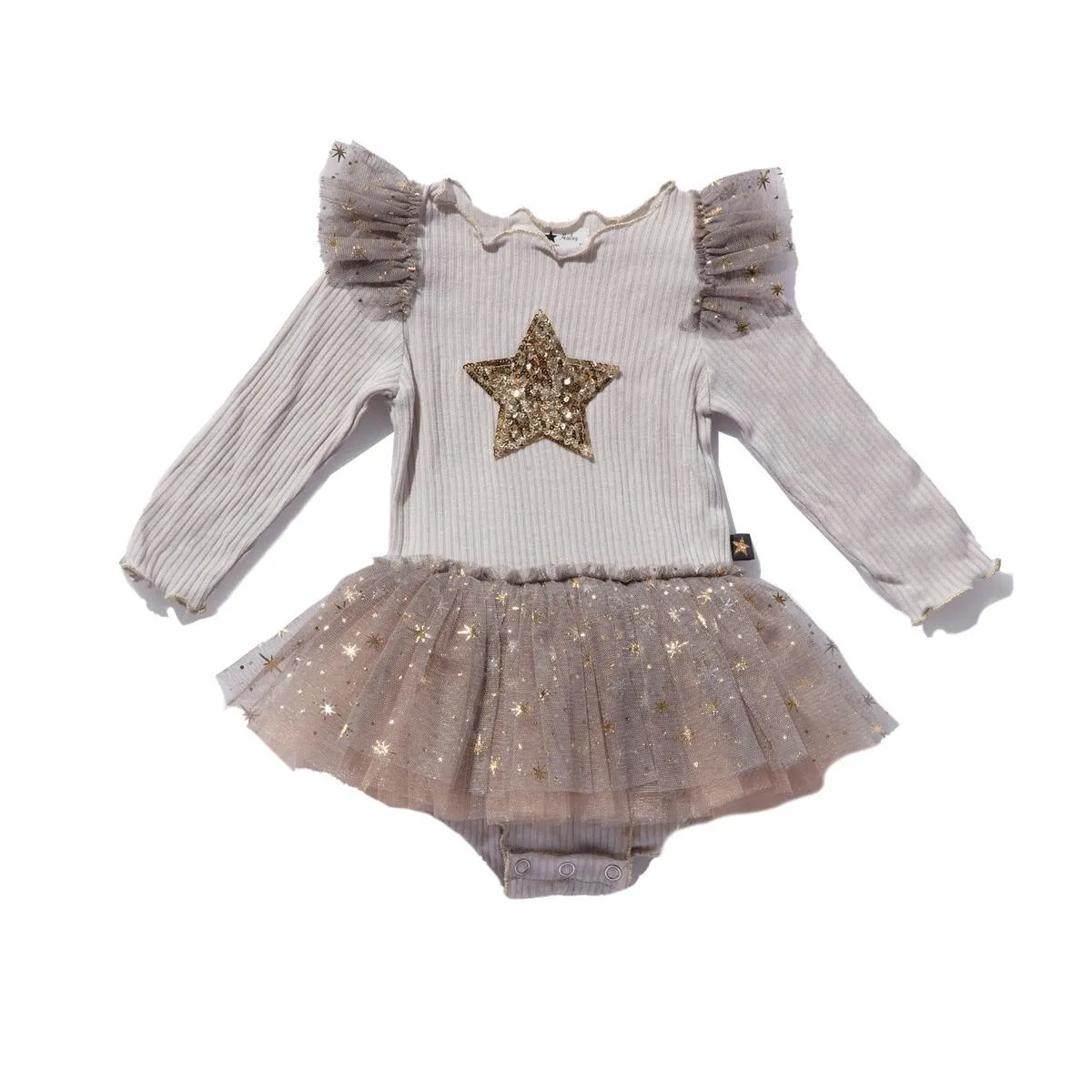 Onesie Tutu | Long Sleeve Beige | Petite Hailey