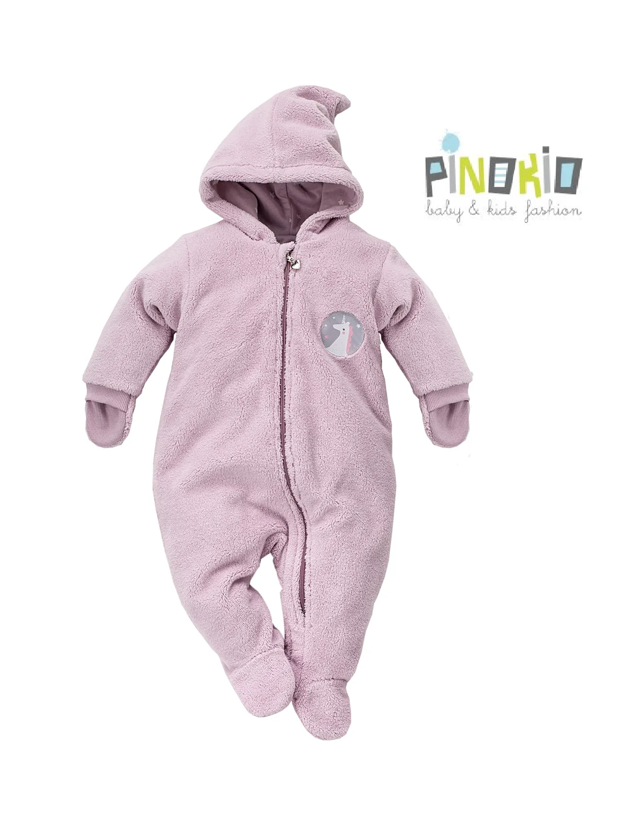 PINOKIO Baby Girl Pramsuit Unicorn Pink (1-6mths)