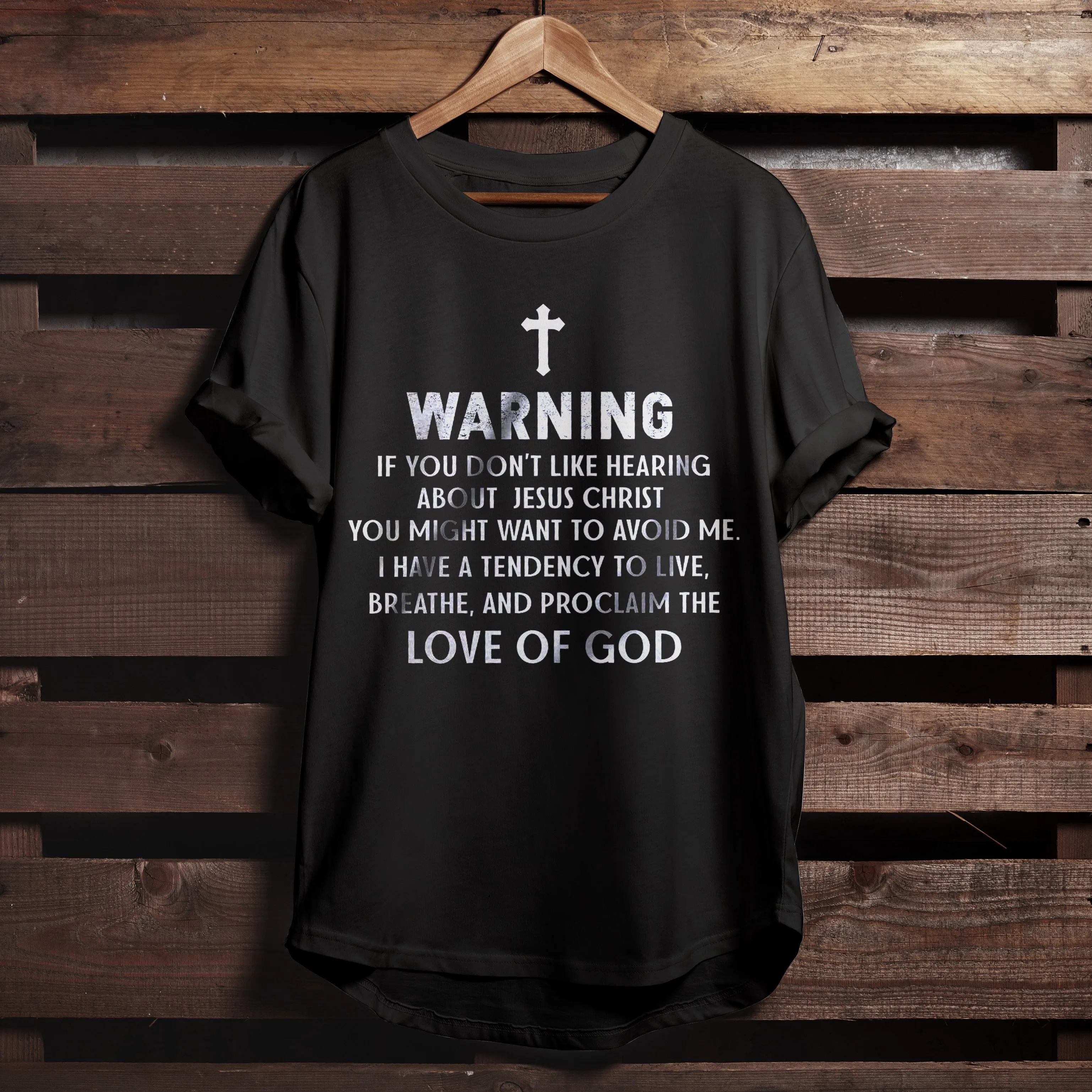 Religious Shirts - Gift For Christian - Horse - Warning If You Don't Like Hearing About Jesus