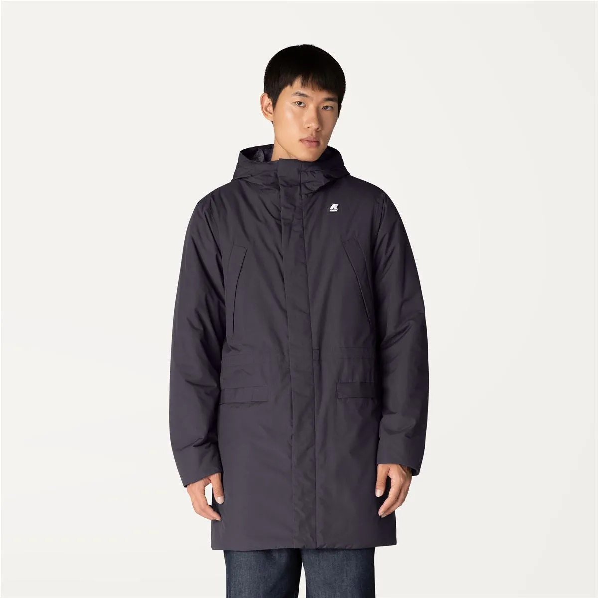 Remi Ripstop Marmotta - Men Waterproof Hooded Coat in Blue Depth