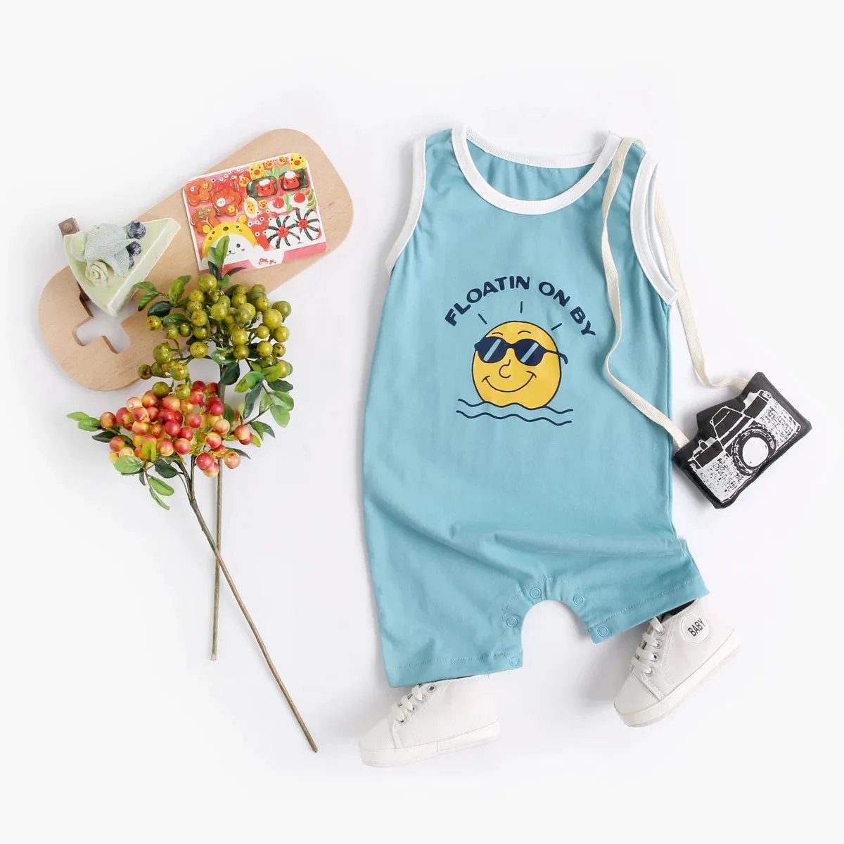 Sanlutoz Summer Baby Boys Rompers Short Sleeve Cartoon Toddler Boys Clothing Outfits Fashion