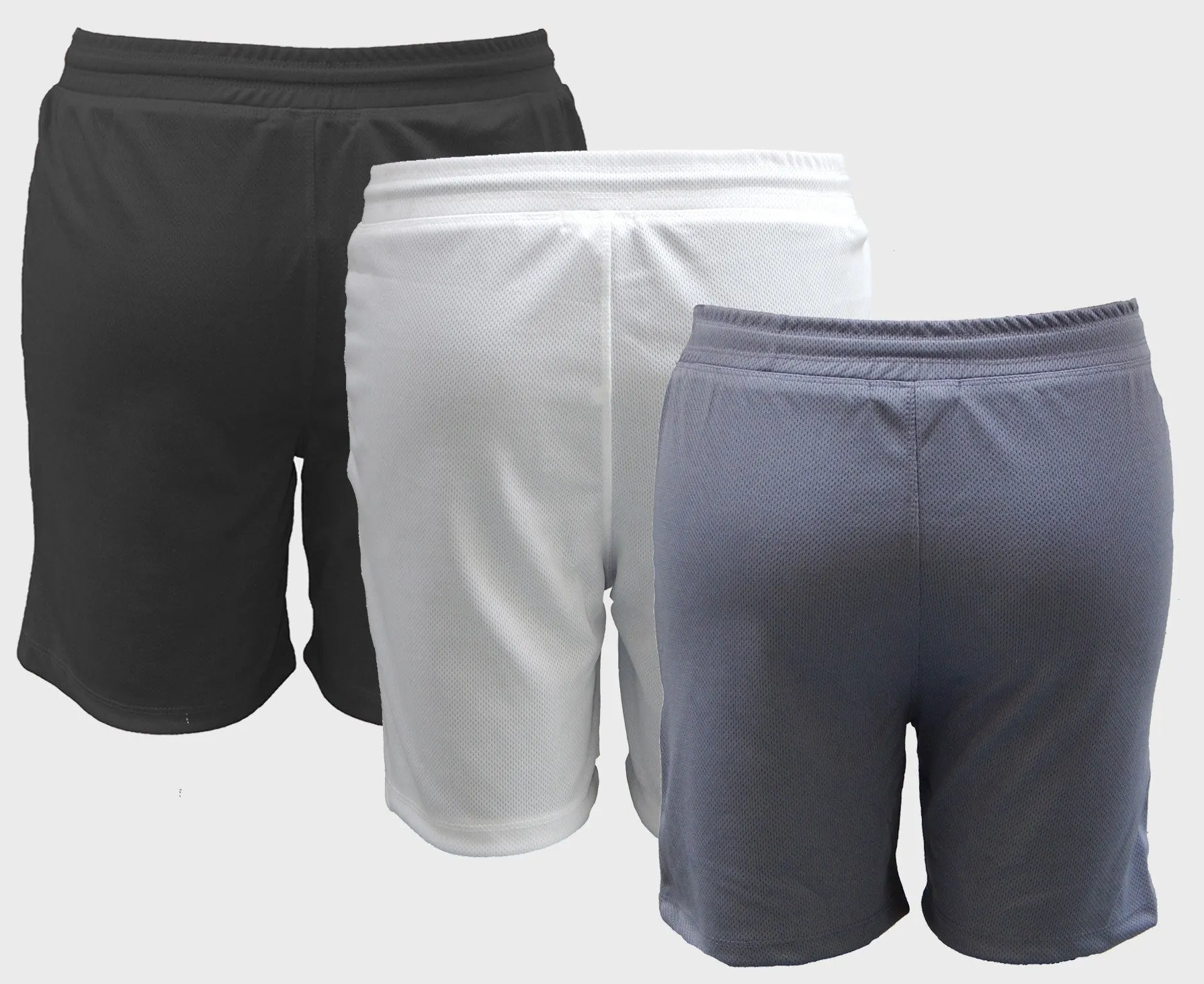 Solid Men Shorts (White Black Grey) (Pack of 3)