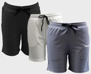 Solid Men Shorts (White Black Grey) (Pack of 3)