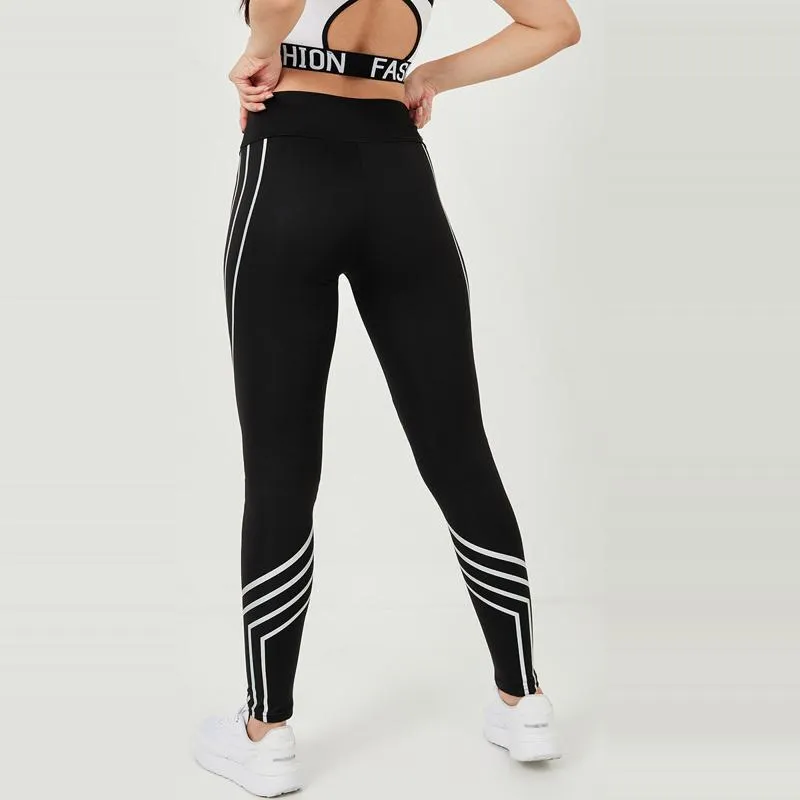 Sports High-Waisted Running Yoga Offset Printing Fitness Sports Leggings