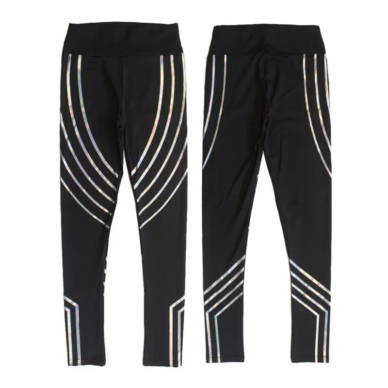 Sports High-Waisted Running Yoga Offset Printing Fitness Sports Leggings