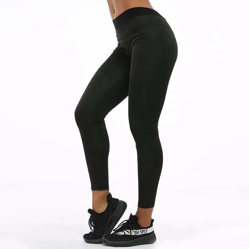 Sports Solid Elasticity Yoga Fitness Sports Leggings