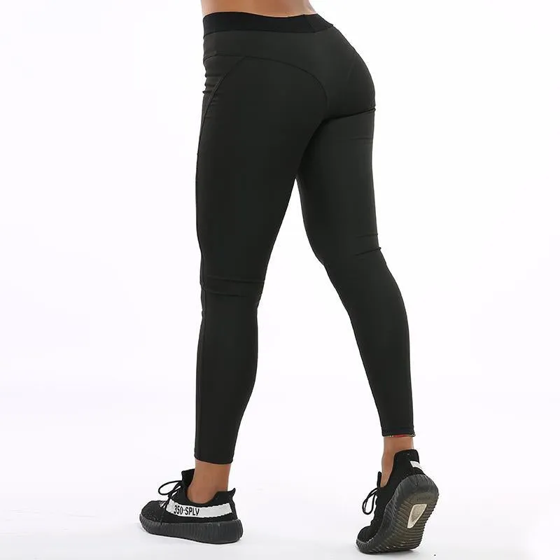 Sports Solid Elasticity Yoga Fitness Sports Leggings