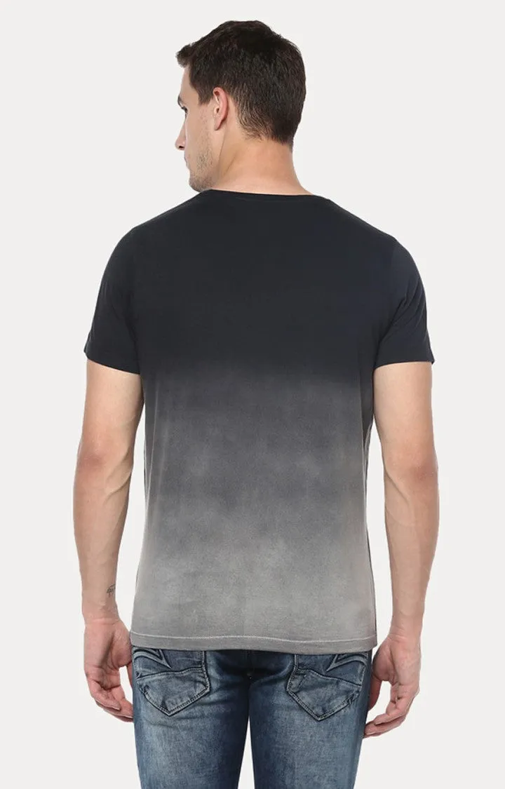 Spykar Black & Grey Slim Fit Men T-Shirts