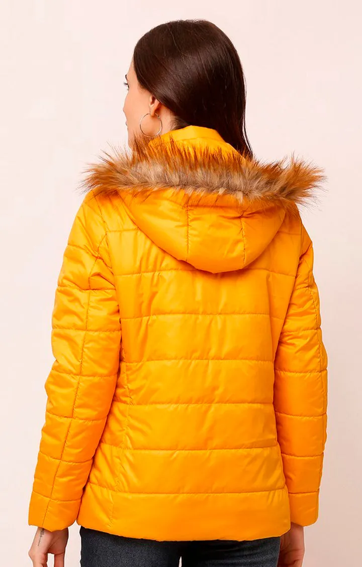 Spykar Women Yellow Solid Front Open Jacket