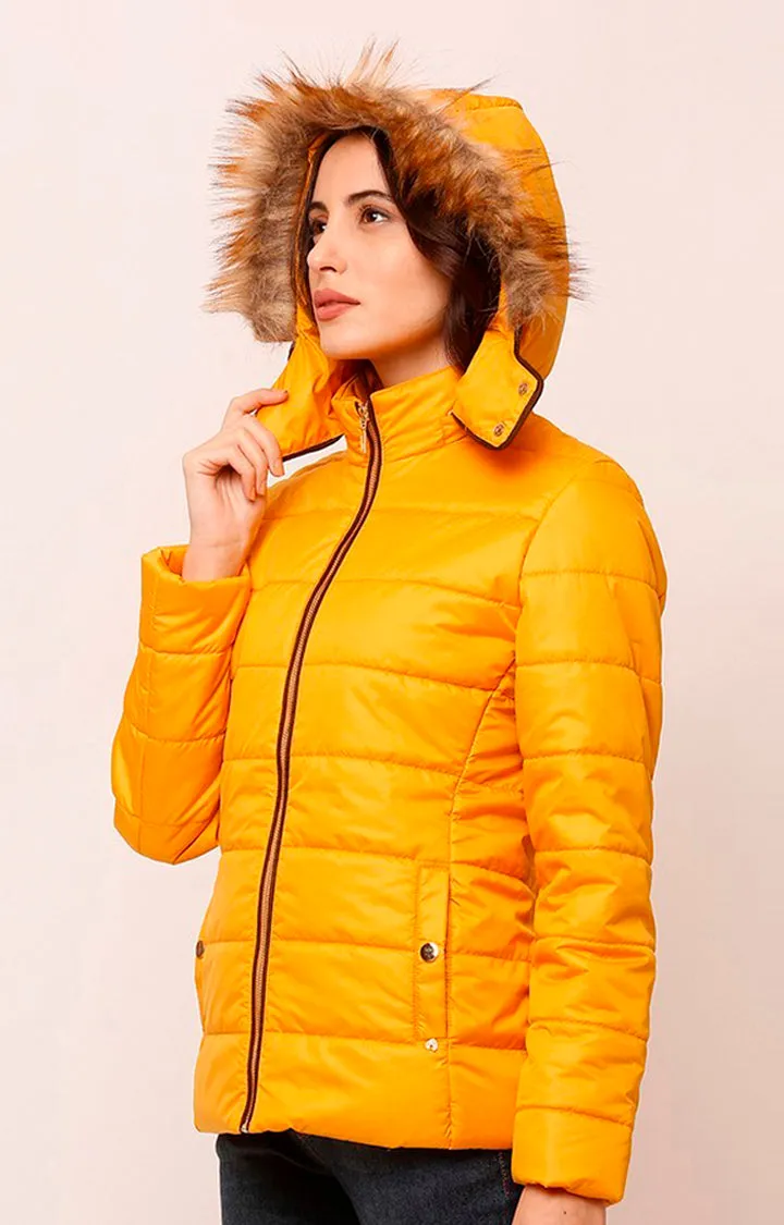 Spykar Women Yellow Solid Front Open Jacket