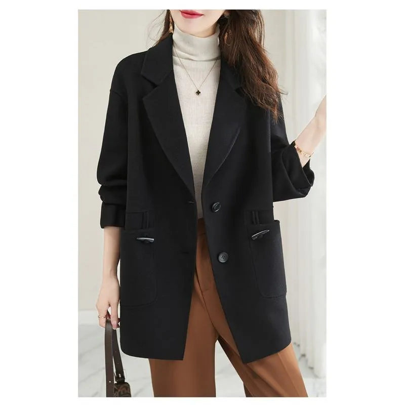 Thickened Chic Solid Color Loose Fit Car Coat