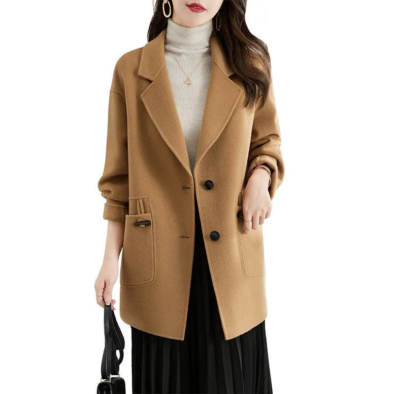 Thickened Chic Solid Color Loose Fit Car Coat