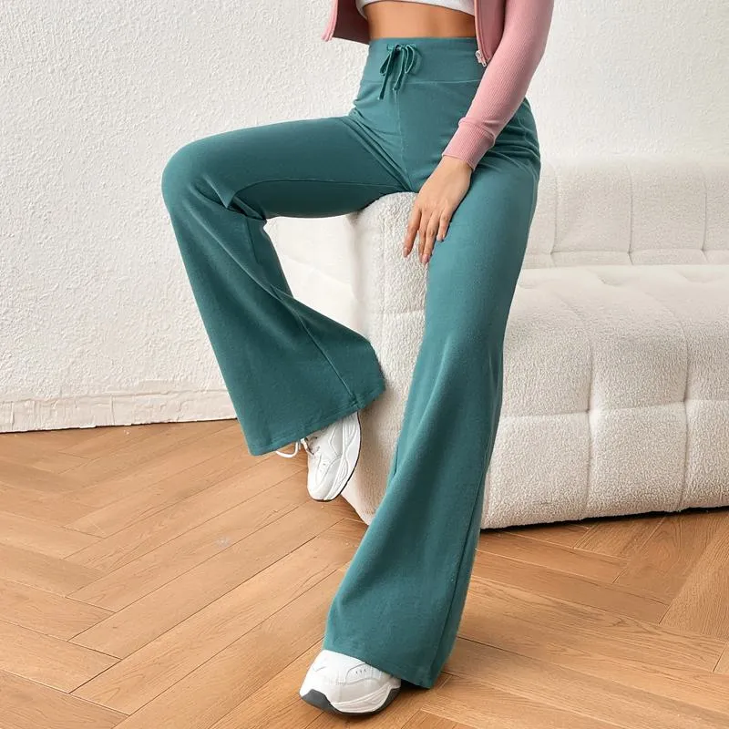 Tie High-Waisted Casual Slimming Sports Pants