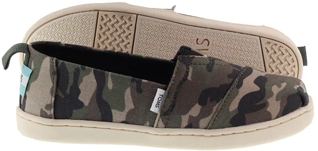 Toms Shoes Kids Canvas Alpargata Camo