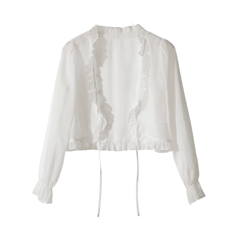 UV-Protective Chiffon Thin Sheer Jacket