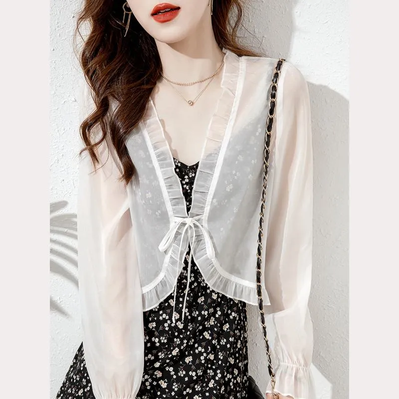 UV-Protective Chiffon Thin Sheer Jacket