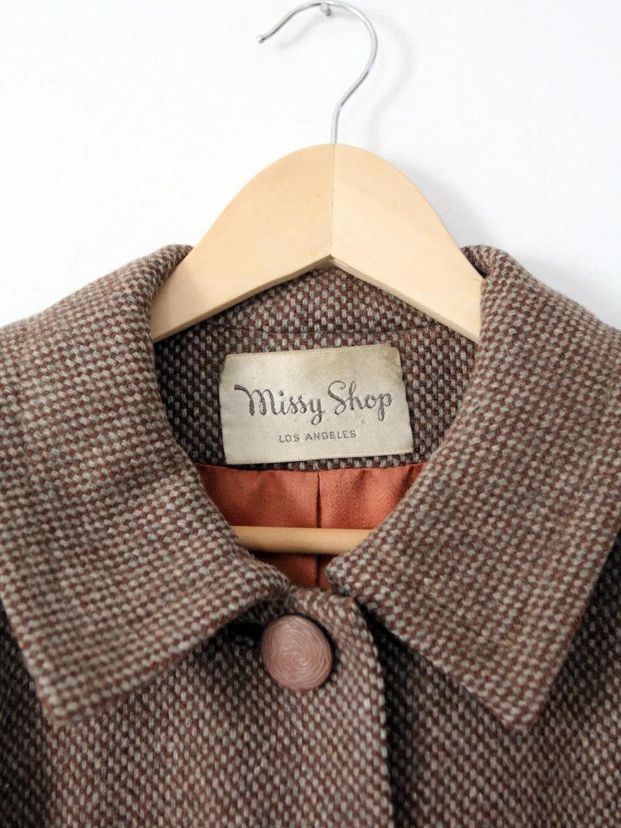 vintage 50s wool swing coat