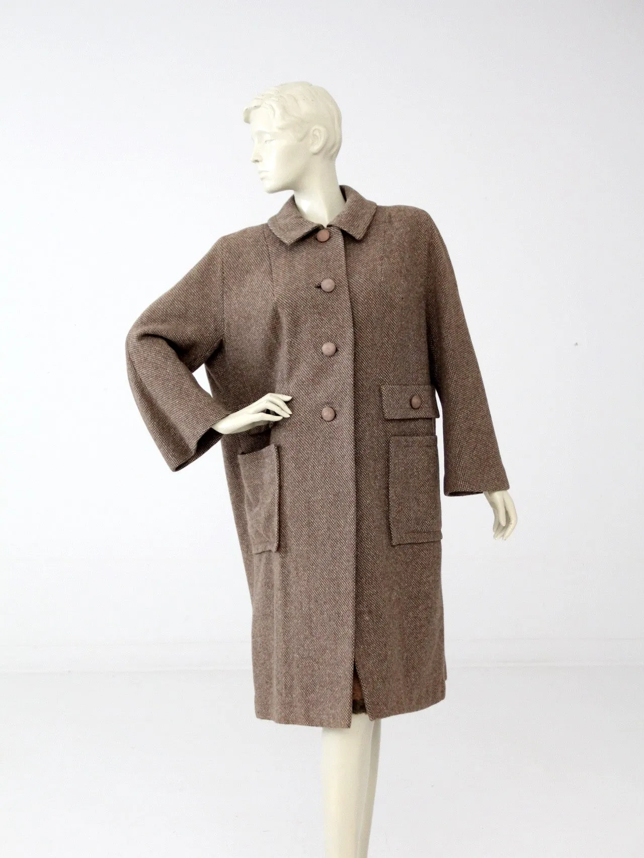 vintage 50s wool swing coat