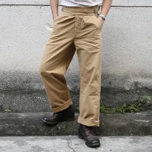 Vintage UK Army Military Trouser for Men - Khaki Olive