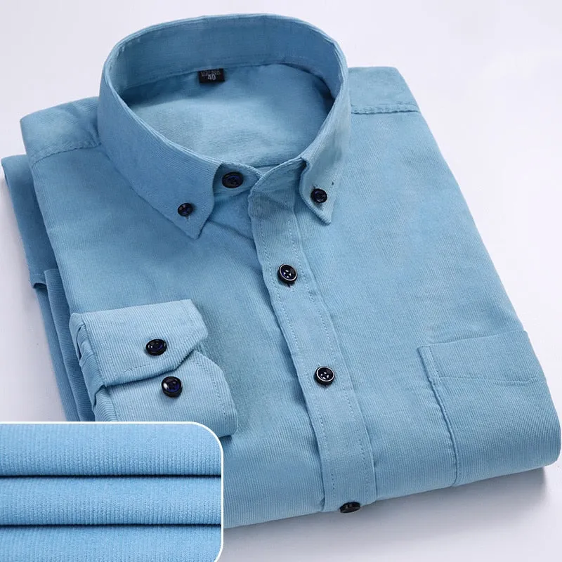 Warm Quality 100% Cotton Collar Casual Shirts For Men Comfortable