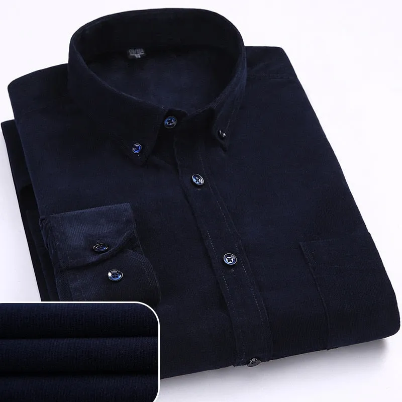 Warm Quality 100% Cotton Collar Casual Shirts For Men Comfortable