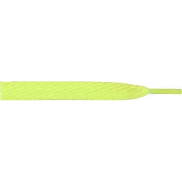 Wholesale Skateboard Flat 1/2" - Neon Yellow (12 Pair Pack) Shoelaces