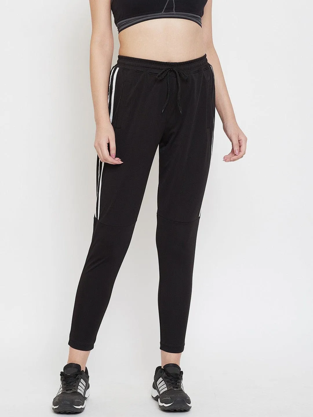 Women black track pants