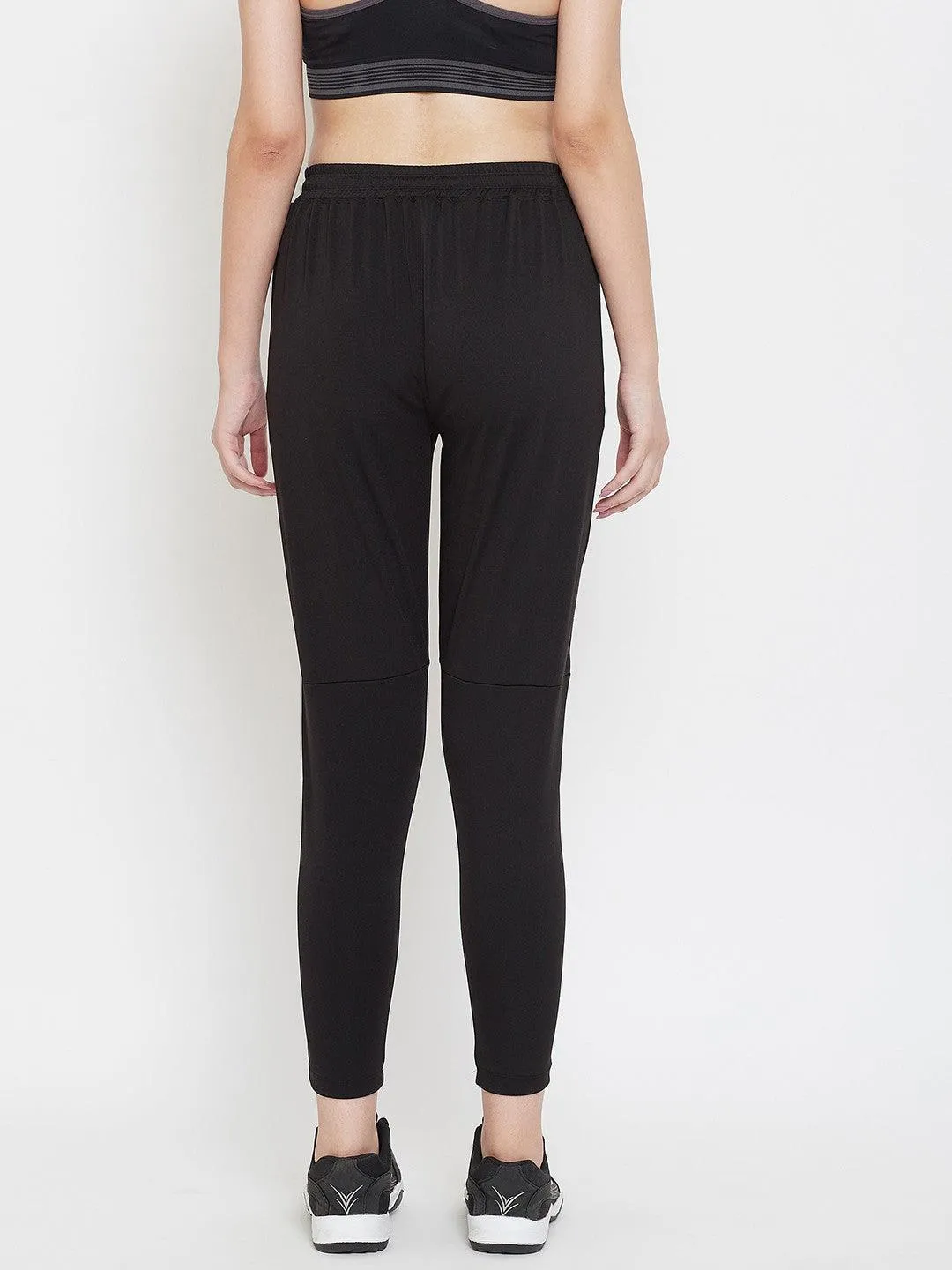 Women black track pants