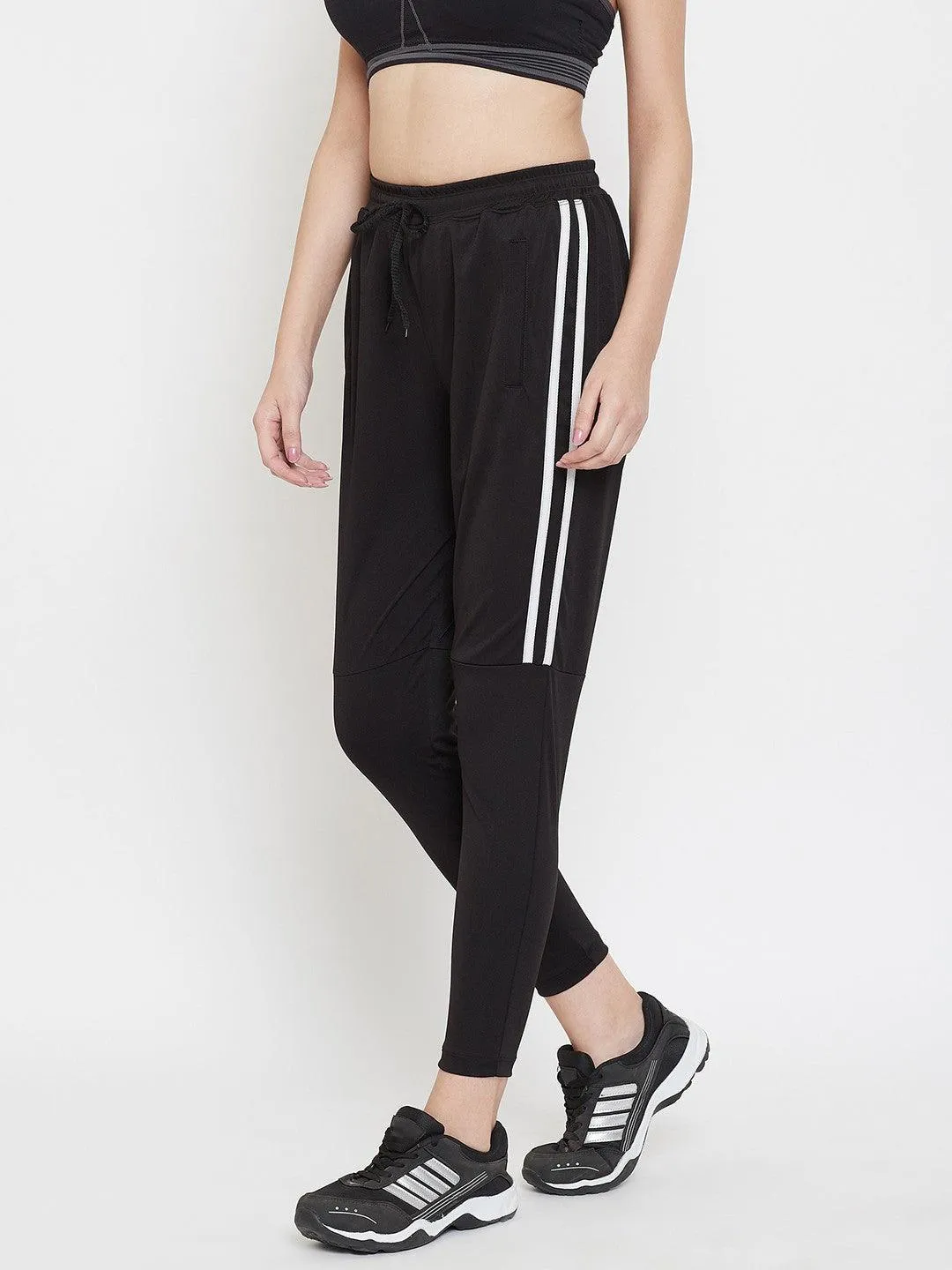 Women black track pants