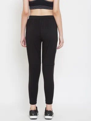 Women black track pants