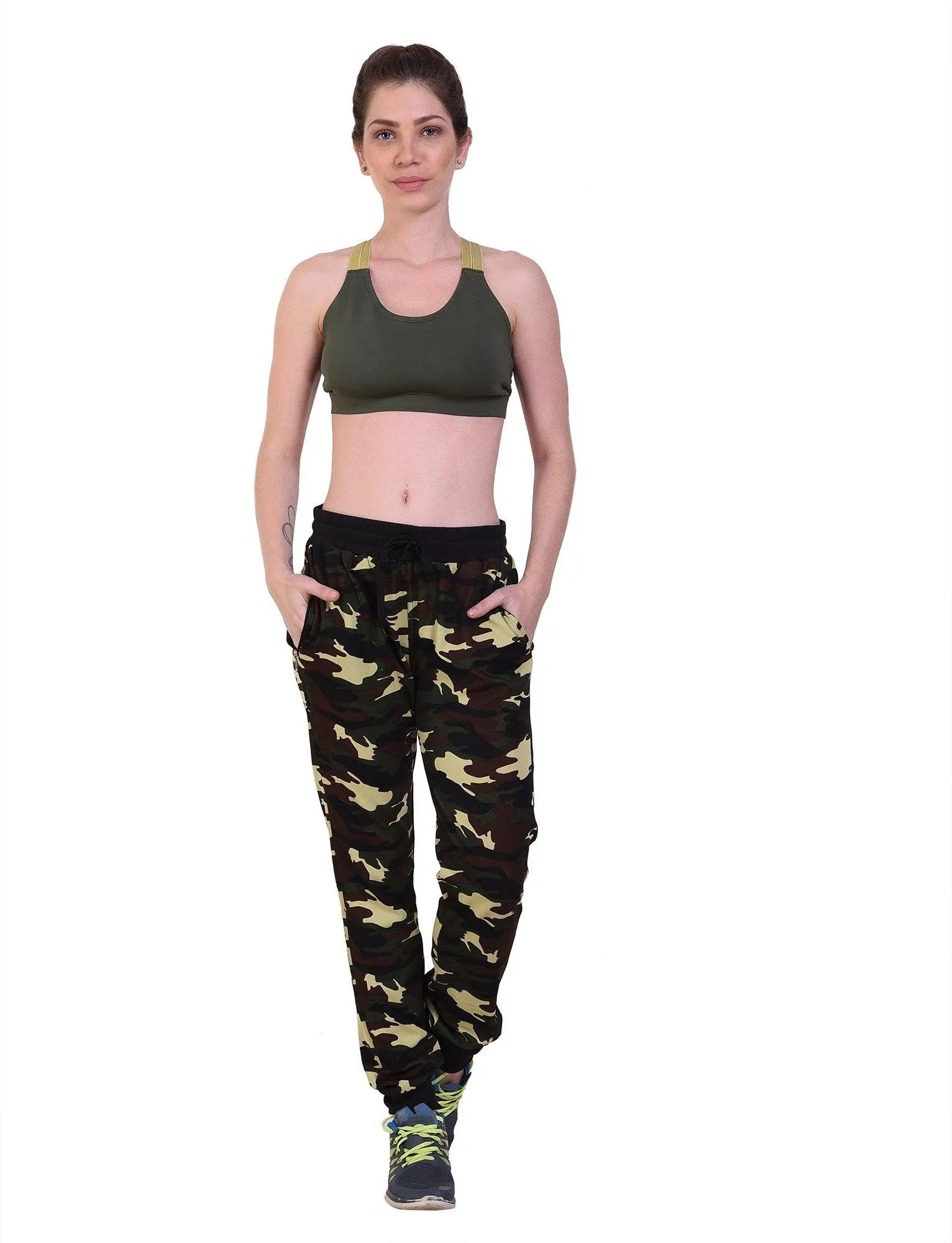 Women Multicolor Camouflage Joggers