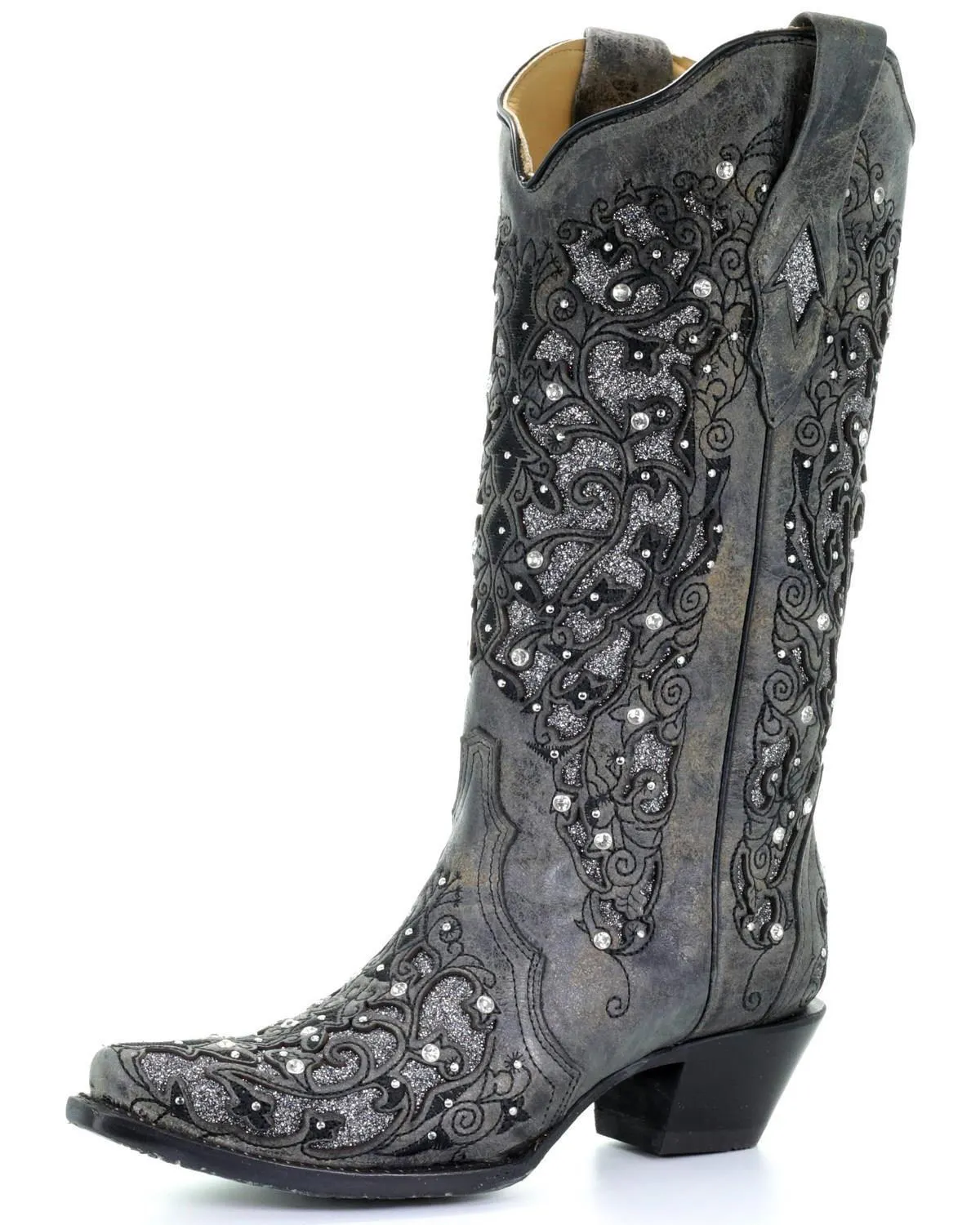 Women's Western Rhinestone Ornament  Boots