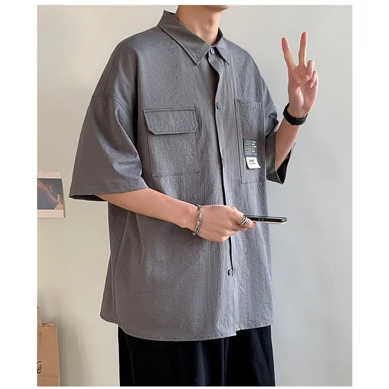 Workwear Trendy Simplicity Versatile Short Sleeve Shirt