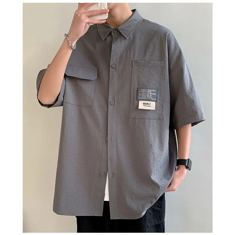 Workwear Trendy Simplicity Versatile Short Sleeve Shirt