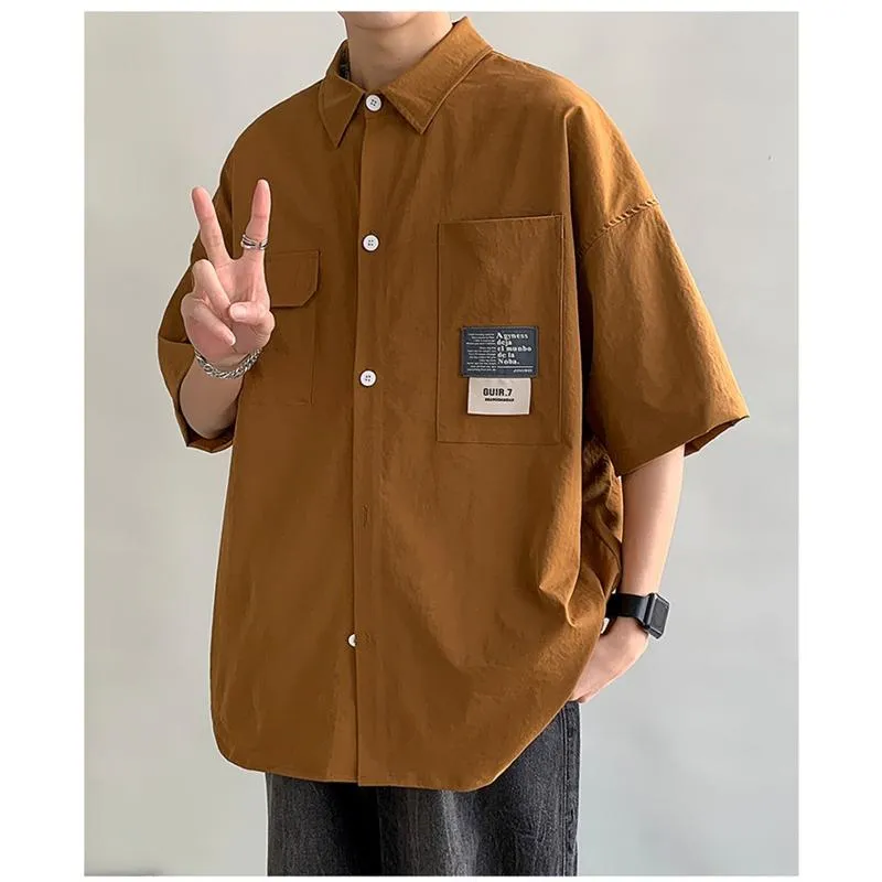 Workwear Trendy Simplicity Versatile Short Sleeve Shirt